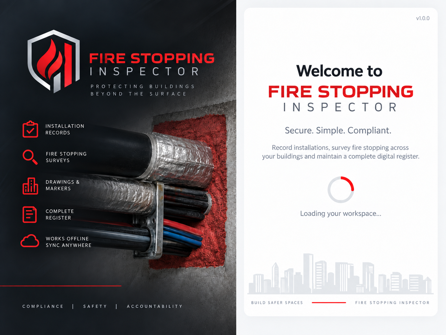 Fire Stopping Inspector loading screen
